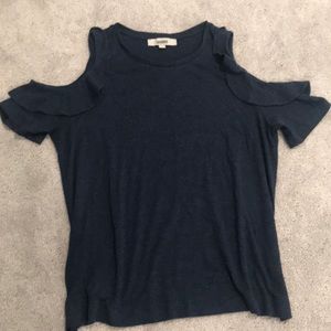 Cute navy bare shoulder top
